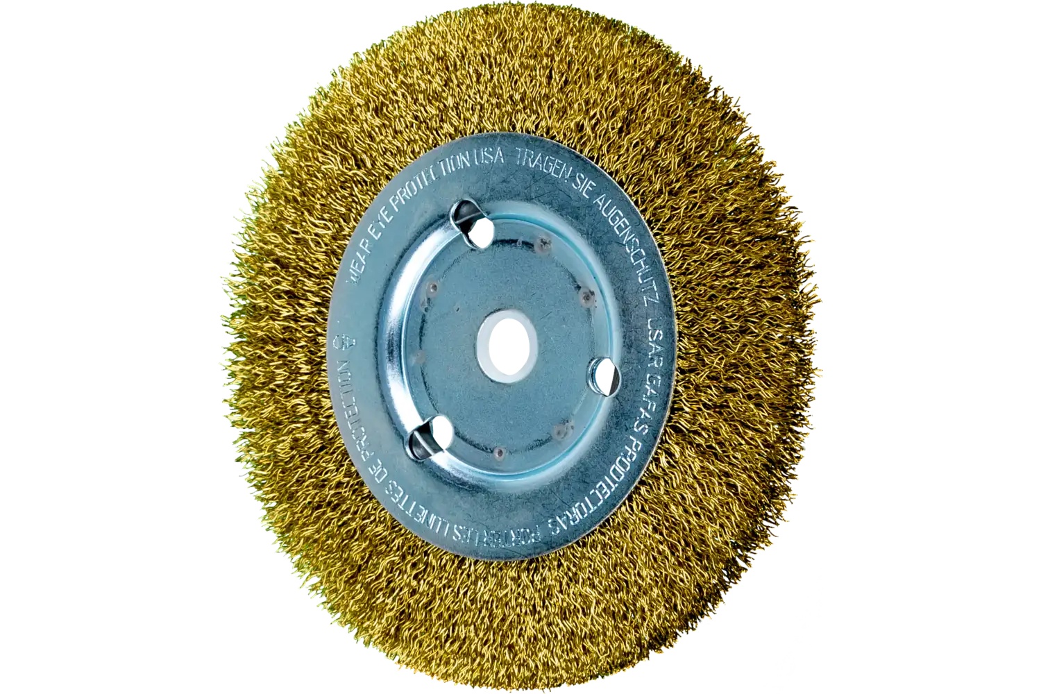 Show details for Pferd Crimped Wire Wheel Brush 6" Dia Narrow Face .014 Stainless Steel 5/8-1/2" Arbor Picture of Pferd Crimped Wire Wheel Brush 6" Dia Narrow Face .014 Stainless Steel 5/8-1/2" Arbor